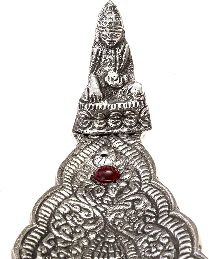 Buddha Incense Holder for Incense Sticks, Cones - 12" Ornate Leaf Ash Catcher for Spiritual Home Decor, Meditation Room Decor, Spiritual Gifts - Alternative Imagination