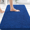 OLANLY Bathroom Rugs 35x24, Extra Soft Absorbent Chenille Bath Rugs, Rubber Backing Quick Dry, Machine Washable Bath Mats for Bathroom Floor, Tub and Shower, Home Decor Accessories, Royal Blue
