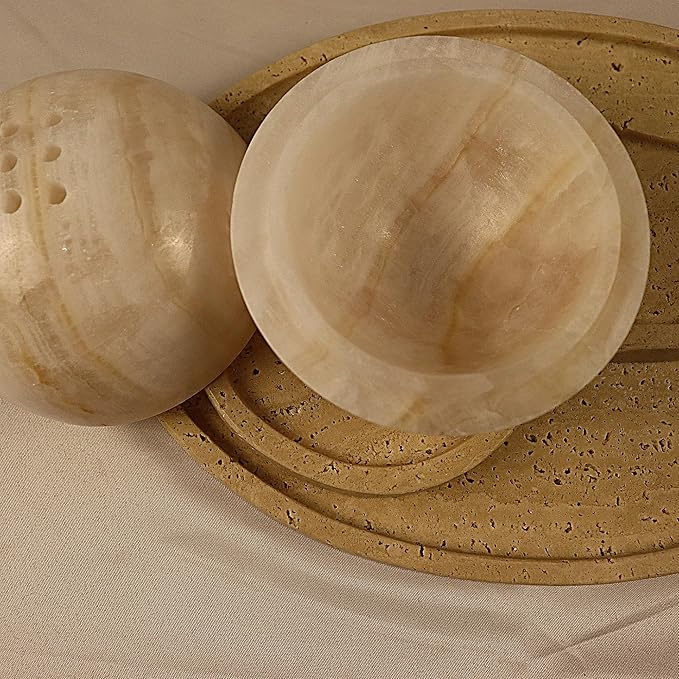 Natural Stone Sphere Incense Holder: 4" D Luxury Handmade Aromatherapy Burner for Meditation, Yoga & Home Décor, Multi-Hole Design, Pink Onyx