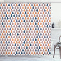 Ambesonne Nature Shower Curtain, Repeated Minimalist Rain Drops Splashes Tears of Earth Air Gravity Image Art, Cloth Fabric Bathroom Decor Set with Hooks, 69" W x 84" L, Dark Peach