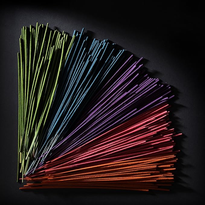 Hosley 320 Assorted Incense Sticks Set. Eucalyptus, Lavender Chamomile, Vanilla, Fresh banboo & More Fragrance with Bonus Holder. Idea for Home, Wedding, Spa, Meditation & Aromatherapy