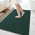 OLANLY Large Bathroom Rugs 59x35, Soft Absorbent Chenille Bath Rugs, Rubber Backing Quick Dry, Machine Washable Bath Mats for Bathroom Floor, Tub and Shower, Home Decor Accessories, Blackish Green