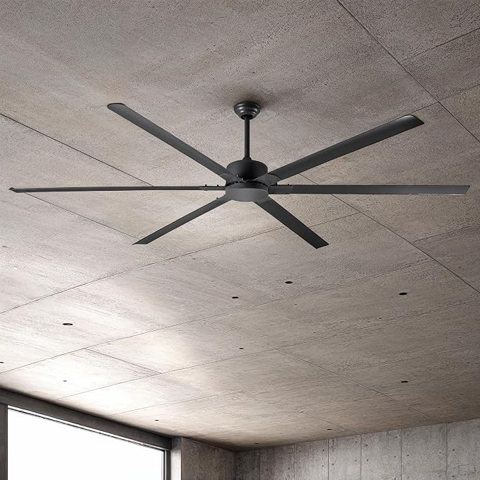 120-Inch Industrial Ceiling Fan – Powerful DC Motor & Heavy-Duty Steel Blades – Ultra-Quiet, Energy-Efficient Cooling for Warehouses, Gyms & Large Commercial Spaces – Covers 3,000+ Sq Ft