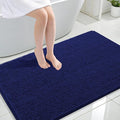 OLANLY Large Bathroom Rugs 47x32, Extra Soft Absorbent Chenille Bath Rugs, Rubber Backing Quick Dry, Machine Washable Bath Mats for Bathroom Floor, Tub and Shower, Home Decor Accessories, Navy