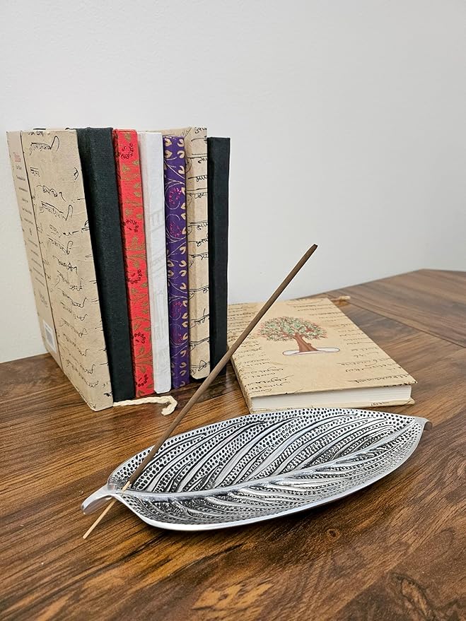 Triloka Large Recycled Aluminum Leaf Incense Holder