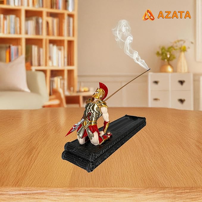 Roman Warrior Incense Holder & Ashtray Box – Ancient Greek Spartan Decor Statue Incense Burner with Historical Warrior Aesthetic, an Artifact of Ancient Betrayal and Valor