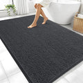 OLANLY Large Bathroom Rugs 70x46, Extra Soft Absorbent Chenille Bath Rugs, Rubber Backing Quick Dry, Machine Washable Bath Mats for Bathroom Floor, Tub and Shower, Home Decor Accessories, Dark Grey