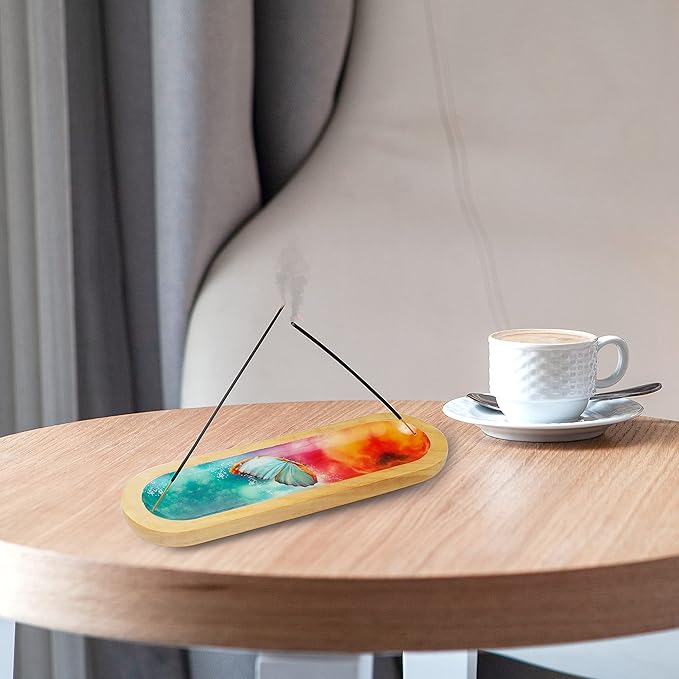 AAKRITI Wooden Incense Holder Wood | Exclusive 2-in-1 Multitasking Design | Natural & 100% Eco-Friendly | Perfect for Housewarming, Christmas, Birthday, (Freedom)……