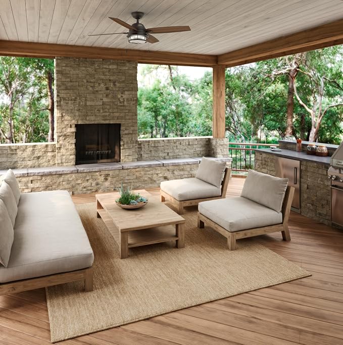 Hunter Ocala, Outdoor or Indoor, Ceiling Fan, Rustic, 52 inch, Noble Bronze