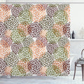 Ambesonne Floral Shower Curtain, Modern Floral Ornate Petals Flourish Traditional Springtime Garden Leaves, Cloth Fabric Bathroom Decor Set with Hooks, 69" W x 84" L, Pale Caramel