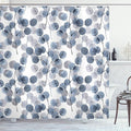 Ambesonne Nature Shower Curtain, Soft Colored Bay Leaf Watercolor Branches Growth Essence Image Print, Cloth Fabric Bathroom Decor Set with Hooks, 69" W x 75" L, Slate Blue