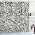 Ambesonne Animal Print Shower Curtain, Leopard Skin Wildlife Safari Design Creative Contemporary Art, Cloth Fabric Bathroom Decor Set with Hooks, 69" W x 84" L, Pale Grey