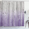 Ambesonne Rustic Shower Curtain, Wood Panels Background Digital Tones Effect Country House Art Image, Cloth Fabric Bathroom Decor Set with Hooks, 69" W x 75" L, Violet Blue