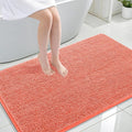 OLANLY Large Bathroom Rugs 47x32, Extra Soft Absorbent Chenille Bath Rugs, Rubber Backing Quick Dry, Machine Washable Bath Mats for Bathroom Floor, Tub and Shower, Home Decor Accessories, Coral