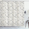 Ambesonne Airplane Shower Curtain, Old Fashioned Transportation Hand Drawn Style Vintage Pattern, Cloth Fabric Bathroom Decor Set with Hooks, 69" W x 70" L, Olive Green Tan